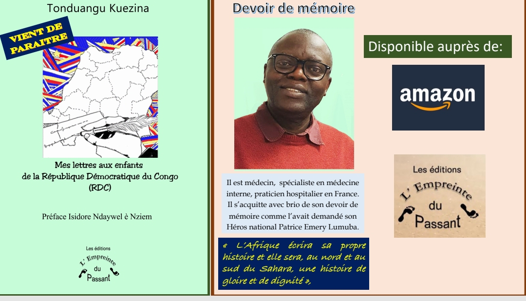 Livres : “Mes lettres aux enfants de la RD Congo” de Tonduangu Kuezina Daniel déjà sur le marché